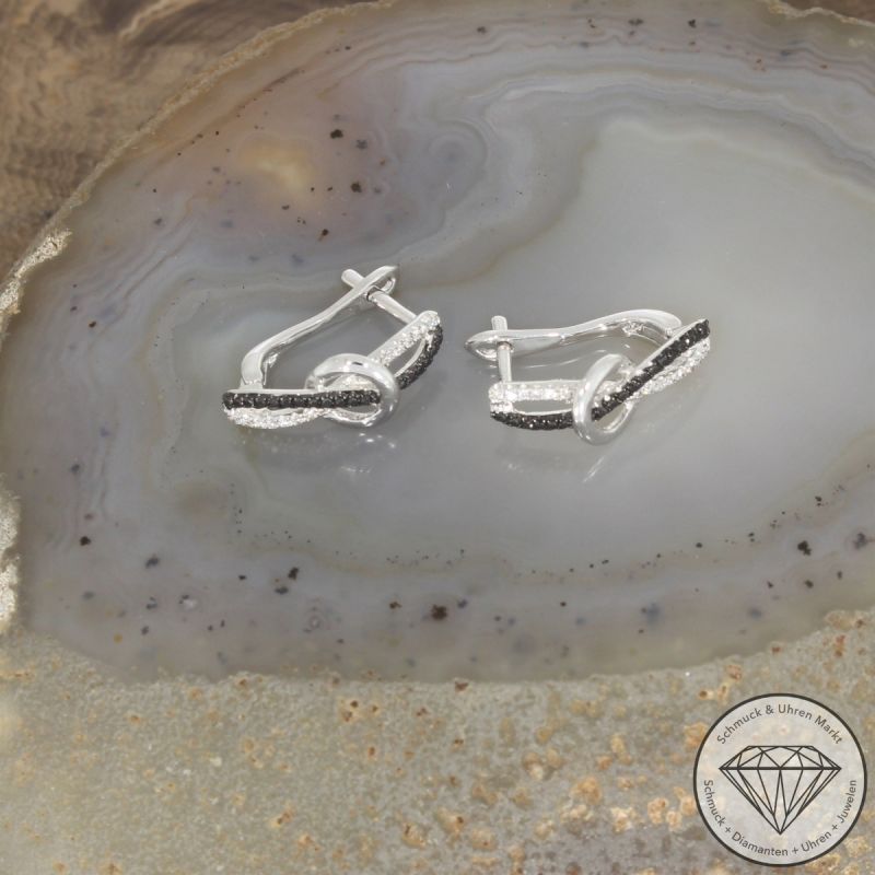 Wert 1690 € Brillant Diamant Ohrringe in 585er 14 K Weißgold - 103324