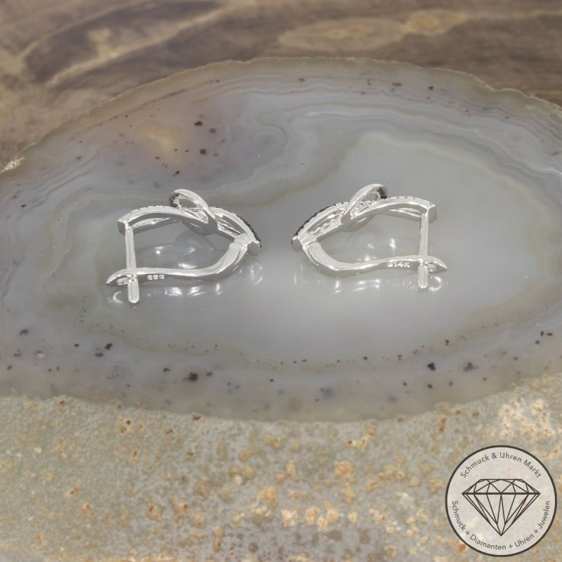 Wert 1690 € Brillant Diamant Ohrringe in 585er 14 K Weißgold - 103324