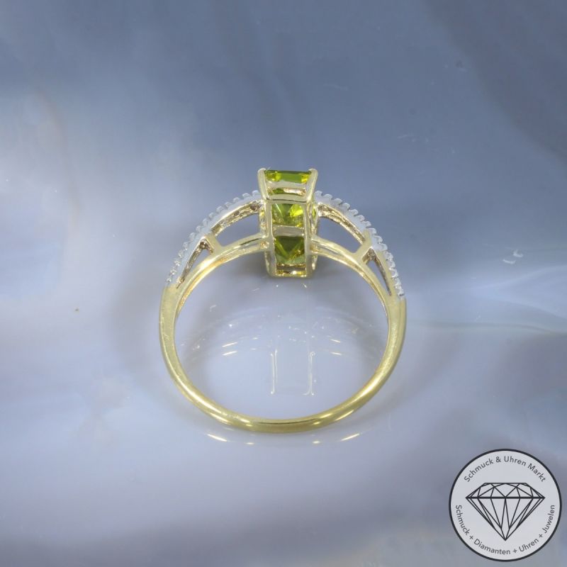 Wert 790 € Diamant Peridot Ring in 333er 8 K Gelbgold - 103377