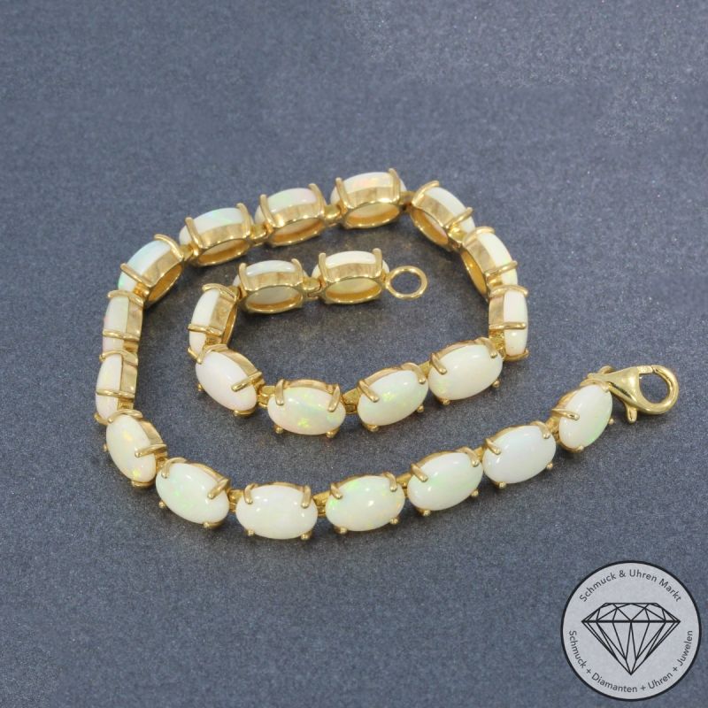 Wert 3950 € Opal Armband in 585er 14 K Gelbgold - 103513