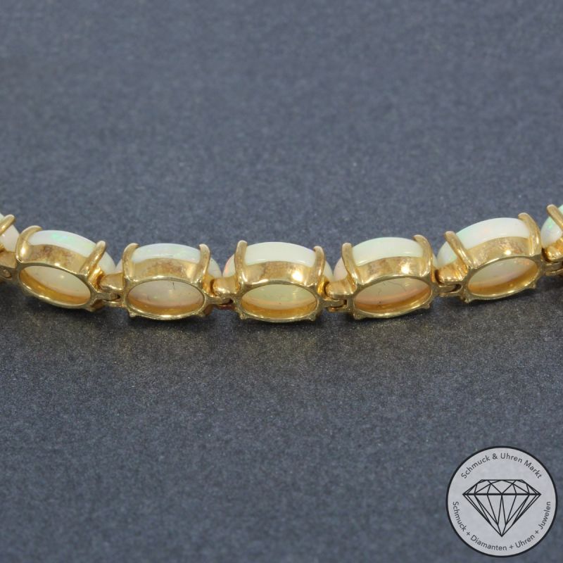 Wert 3950 € Opal Armband in 585er 14 K Gelbgold - 103513