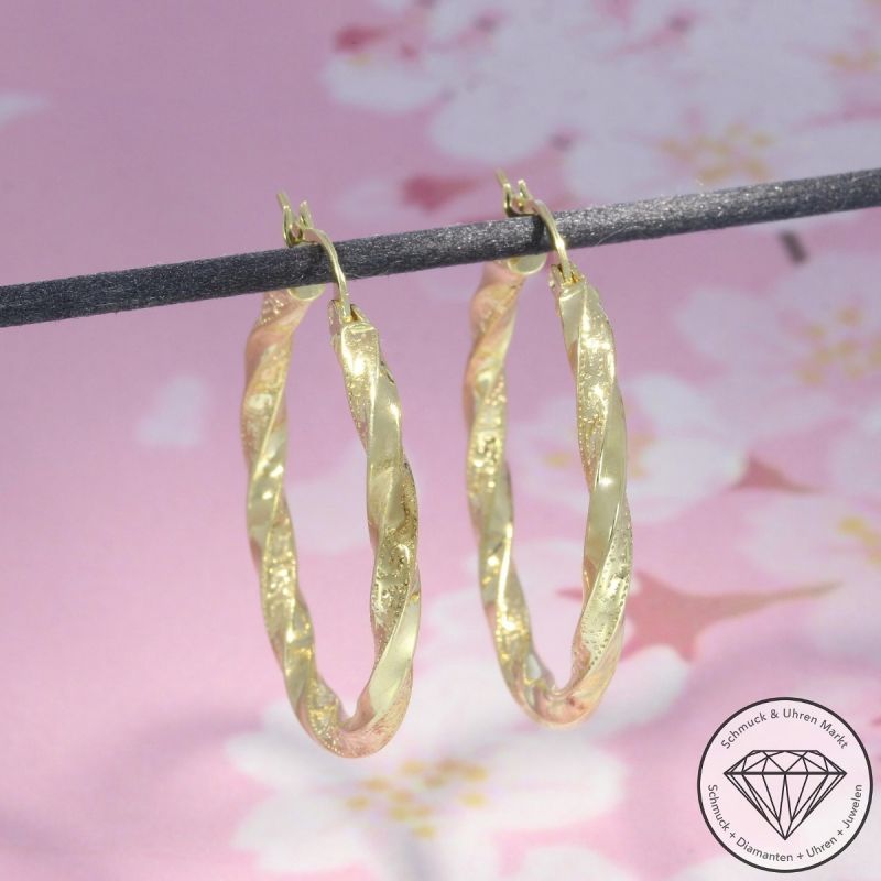 Wert 690 € Creolen in 585er 14 K Gelbgold - 103600