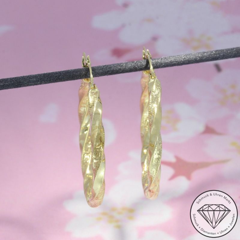 Wert 690 € Creolen in 585er 14 K Gelbgold - 103600