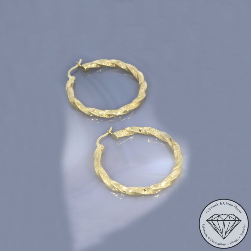 Wert 690 € Creolen in 585er 14 K Gelbgold - 103600