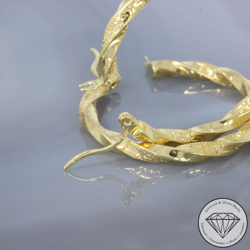 Wert 690 € Creolen in 585er 14 K Gelbgold - 103600