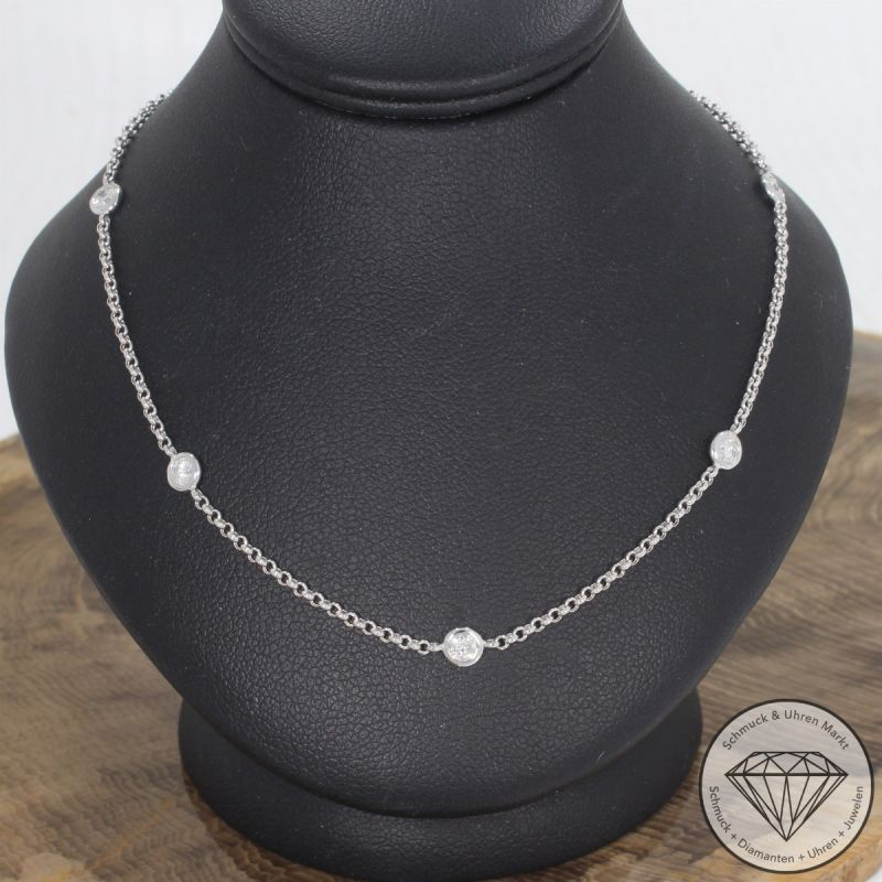 Wert 4290 € Brillant Collier (0,80 carat) in 750er 18 K Weißgold - 103618