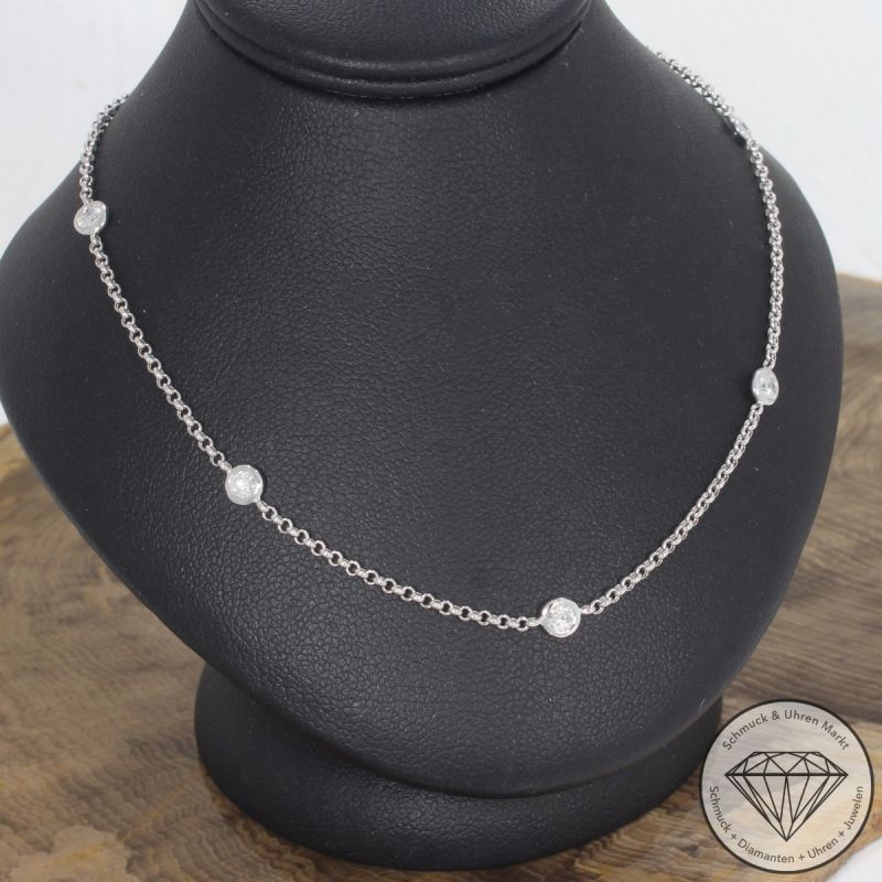 Wert 4290 € Brillant Collier (0,80 carat) in 750er 18 K Weißgold - 103618