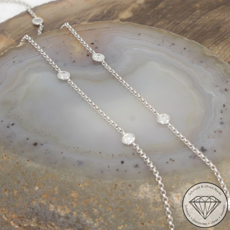 Wert 4290 € Brillant Collier (0,80 carat) in 750er 18 K Weißgold - 103618