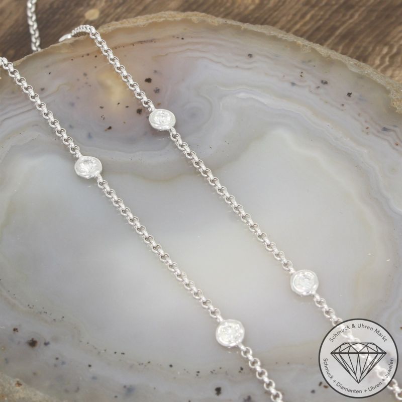 Wert 4290 € Brillant Collier (0,80 carat) in 750er 18 K Weißgold - 103618