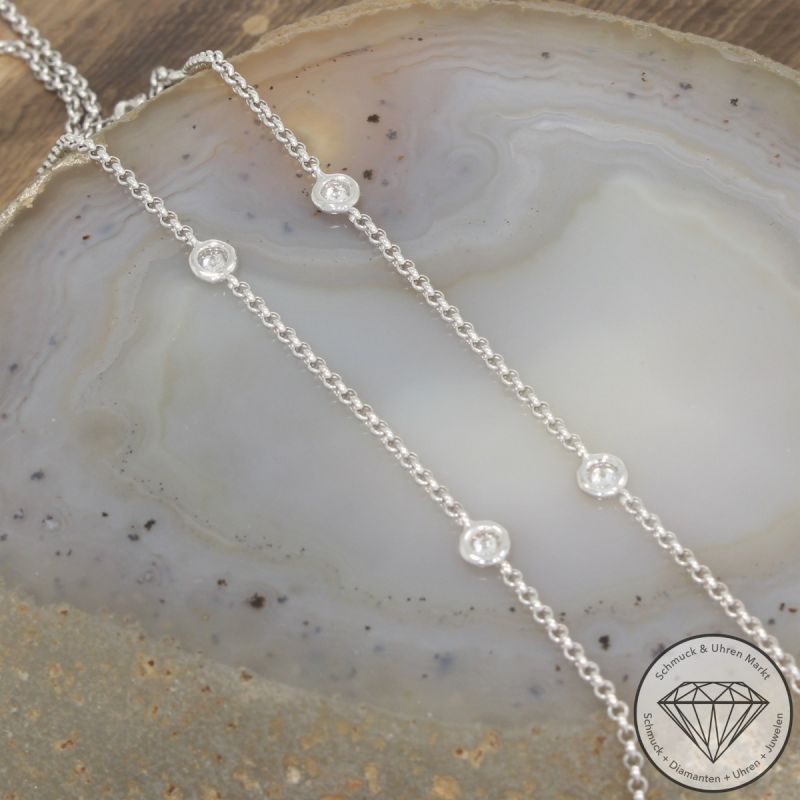 Wert 4290 € Brillant Collier (0,80 carat) in 750er 18 K Weißgold - 103618