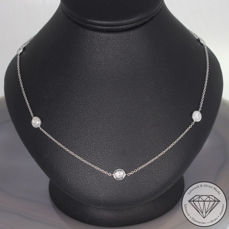 Wert 2790 € Brillant Collier 0,55 carat in 750er 18 K Weißgold - 103619