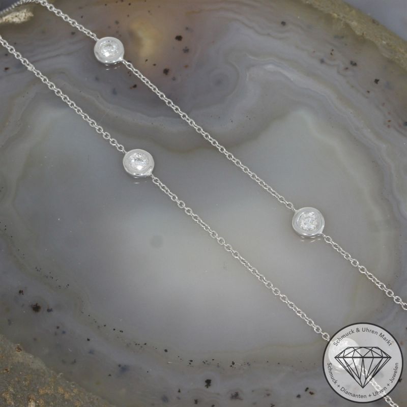 Wert 2790 € Brillant Collier 0,55 carat in 750er 18 K Weißgold - 103619