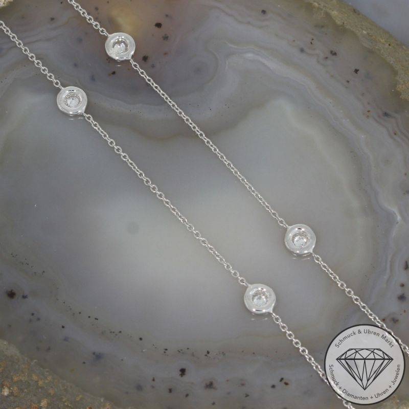 Wert 2790 € Brillant Collier 0,55 carat in 750er 18 K Weißgold - 103619