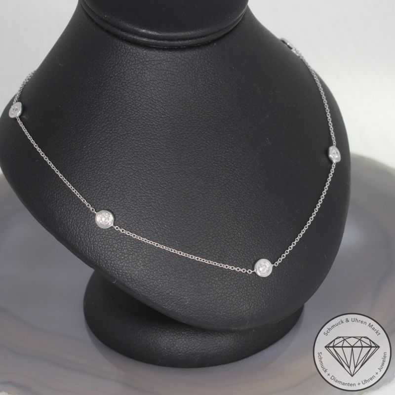 Wert 2790 € Brillant Collier 0,55 carat in 750er 18 K Weißgold - 103619