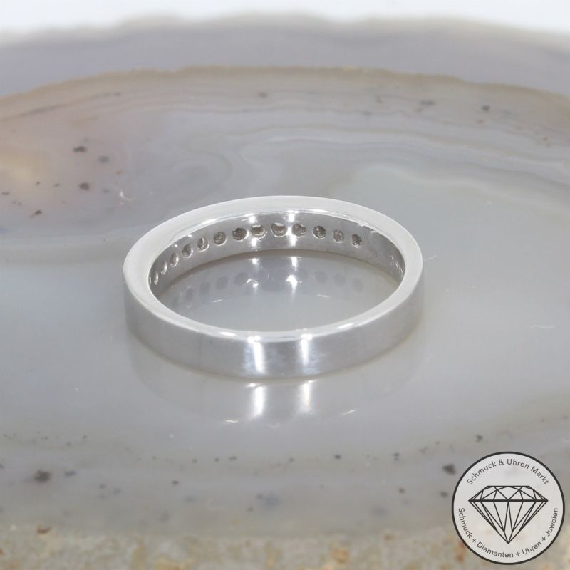 Wert 999 € Brillant Halbmemory Ring (ca. 0,13 carat) in 585er 14 K Weißgold - 103643