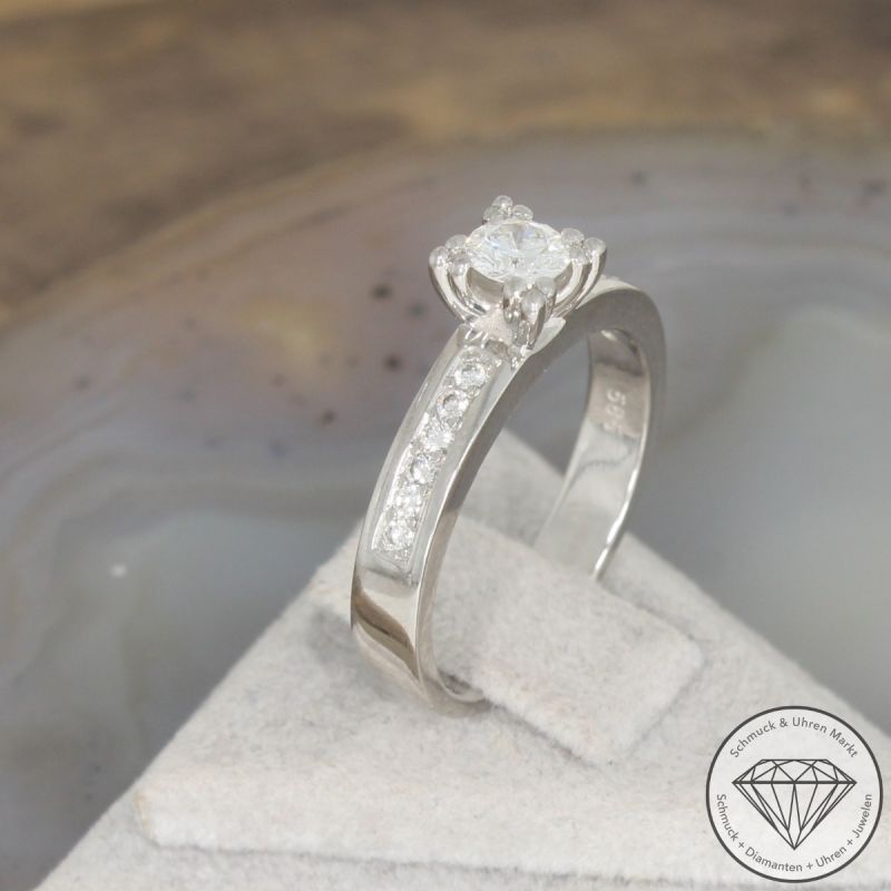 Wert 1490 € CHRIST Brillant Ring in 585er 14 K Weißgold - 103648
