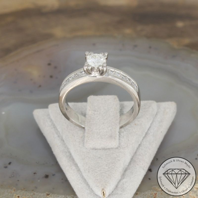 Wert 1490 € CHRIST Brillant Ring in 585er 14 K Weißgold - 103648