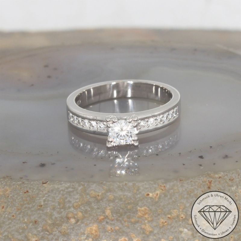 Wert 1490 € CHRIST Brillant Ring in 585er 14 K Weißgold - 103648
