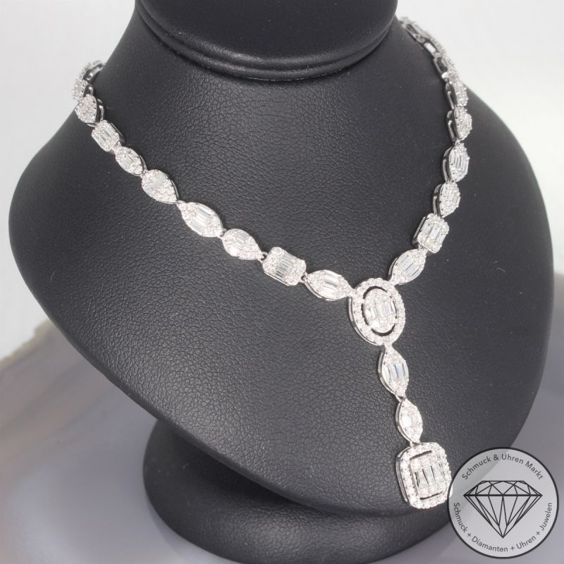 Wert 18450 € Brillant Diamant Collier in 750er 18 K Weißgold - 103665