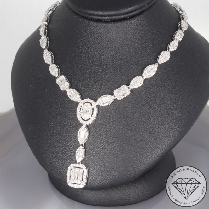 Wert 18450 € Brillant Diamant Collier in 750er 18 K Weißgold - 103665