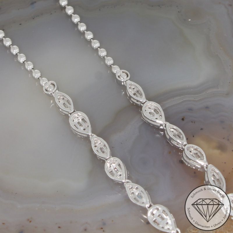 Wert 18450 € Brillant Diamant Collier in 750er 18 K Weißgold - 103665