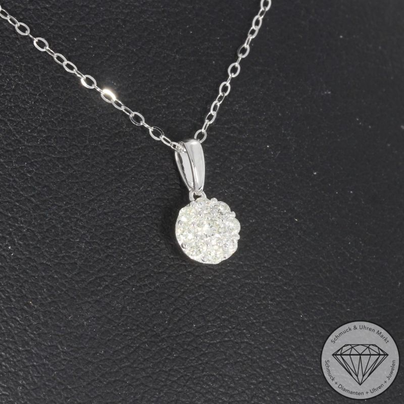 Wert 1190 € Brillant Anhänger (0,18 carat) in 750er 18 K Weißgold - 103674