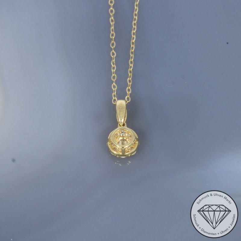 Wert 1250 € Brillant Anhänger (0,18 carat) in 750er 18 K Gelbgold - 103676