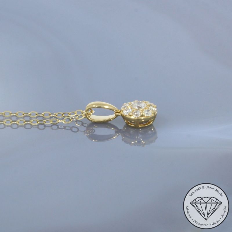 Wert 1250 € Brillant Anhänger (0,18 carat) in 750er 18 K Gelbgold - 103676