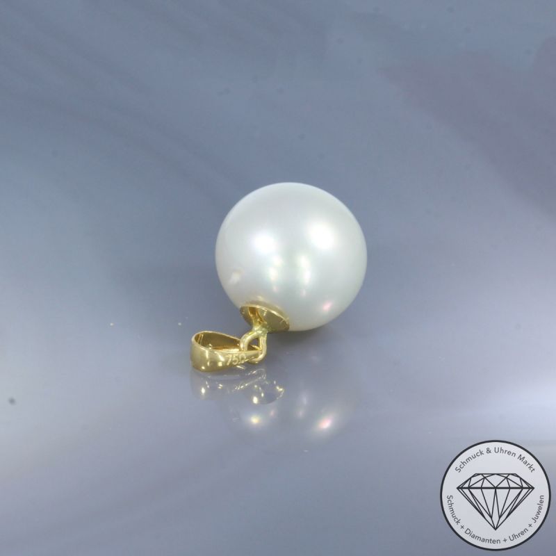 Wert 490 € Perl Anhänger in 750er 18 K Gelbgold - 103682