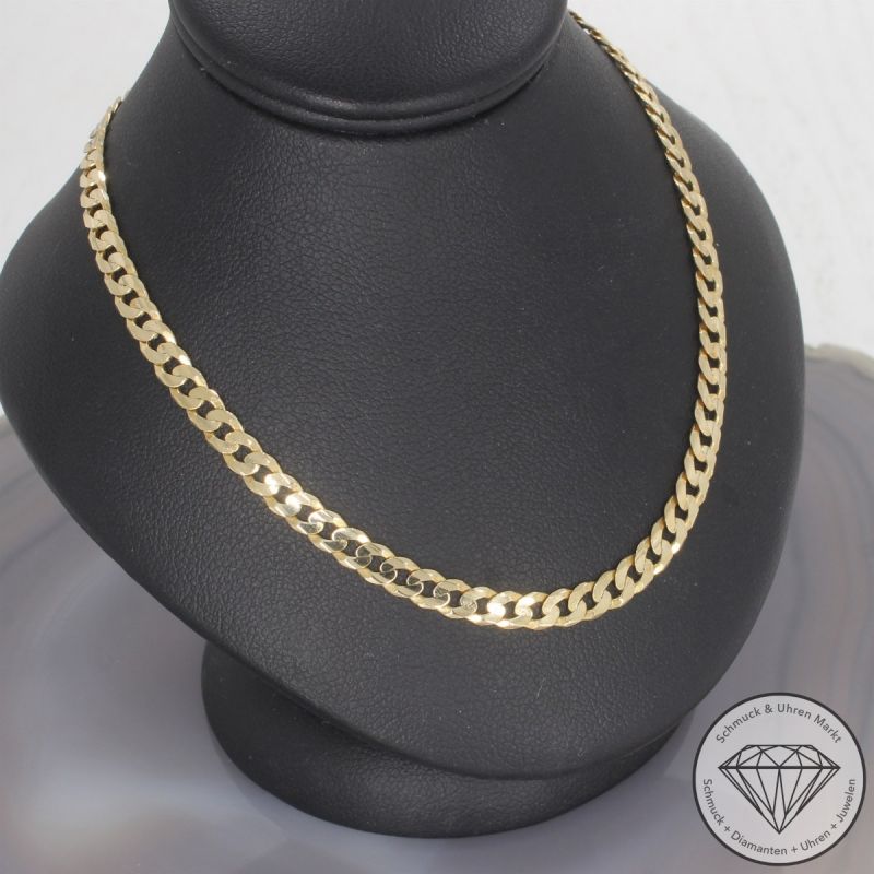 Wert 2290 € Panzer Kette in 585er 14 K Gelbgold - 103737