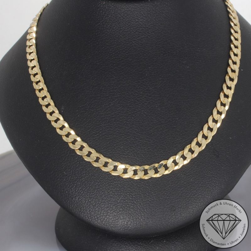 Wert 2290 € Panzer Kette in 585er 14 K Gelbgold - 103737