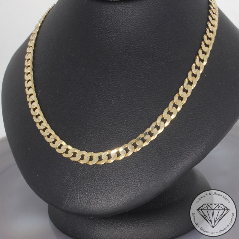 Wert 2290 € Panzer Kette in 585er 14 K Gelbgold - 103737