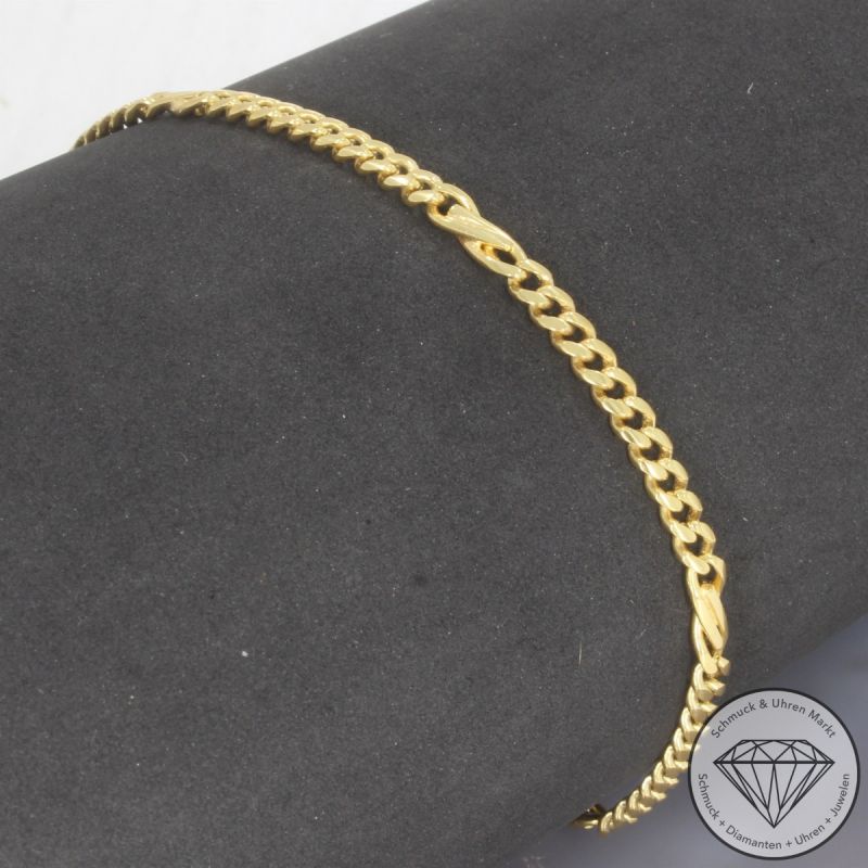Wert 2190€ Panzer Armband (8,6g) in 585er 14 K Gelbgold - 103757
