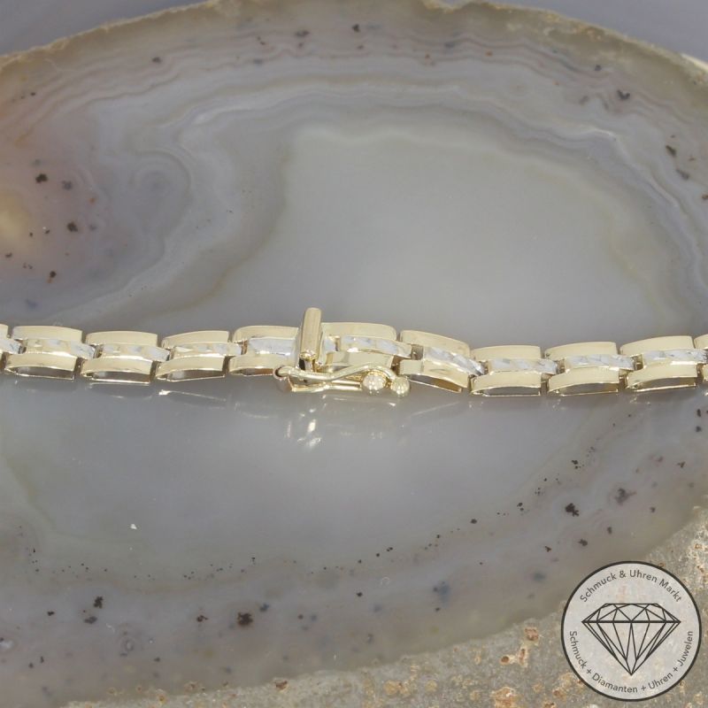 Wert 2500 € Bicolor Collier 585er/14 Karat Gelb und Weiß Gold Länge 44 cm – 103760