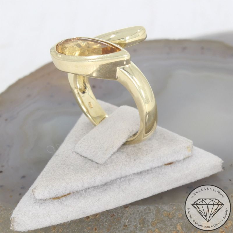 Wert 2290 € Citrin Ring in 585er 14 K Gelbgold - 103770