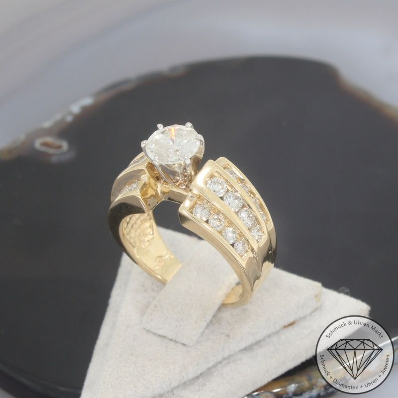 Wert 7600 € Bicolor Brillant Ring (ca. 2,02 carat) in 585er 14 K Gold - 103814