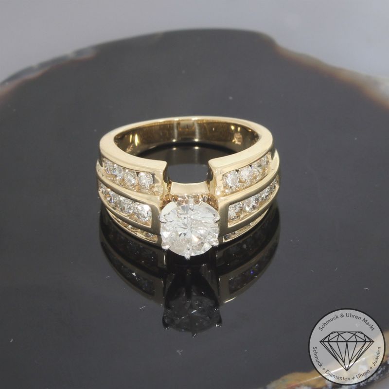 Wert 7600 € Bicolor Brillant Ring (ca. 2,02 carat) in 585er 14 K Gold - 103814