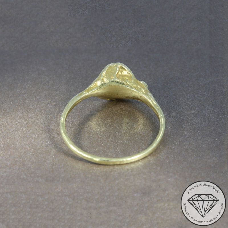 Wert 490 € Perl Ring in 585er 14 K Gelbgold - 103826