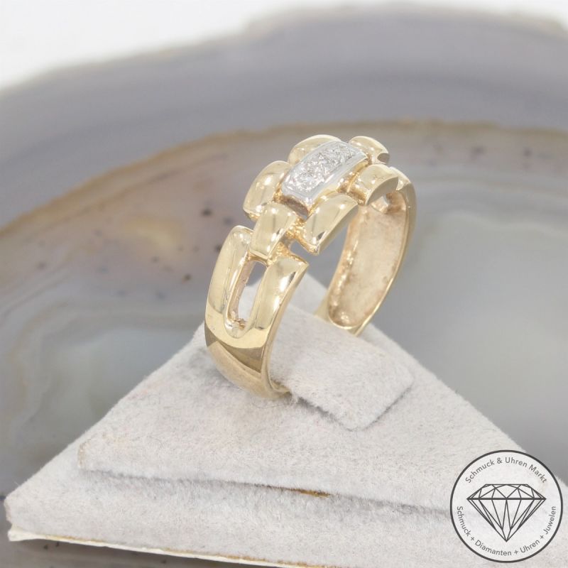 Wert 850 € Brillant Ring in 585er 14 K Gelbgold - 103841 