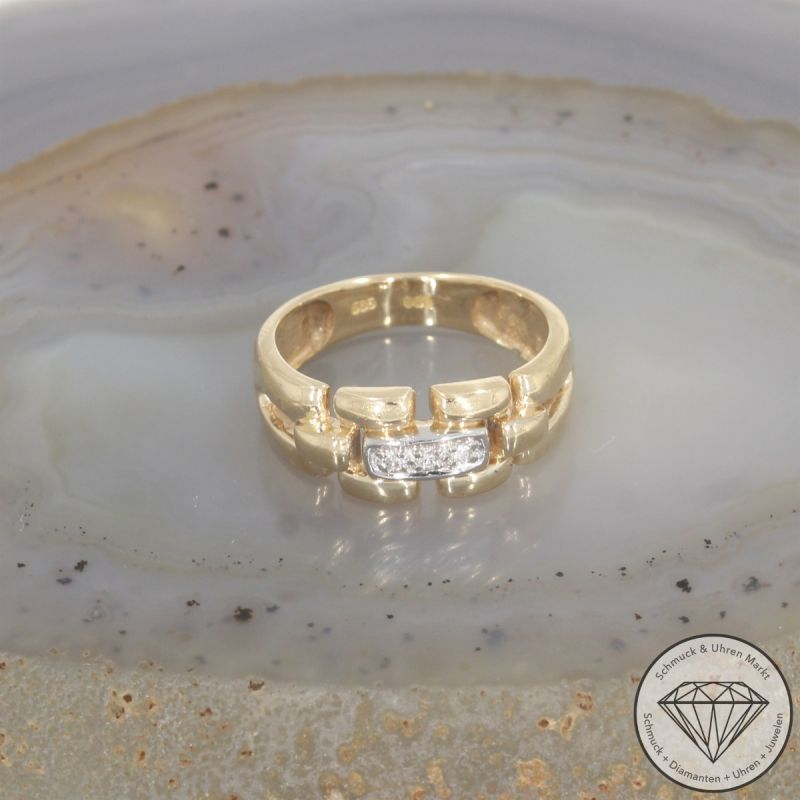 Wert 850 € Brillant Ring in 585er 14 K Gelbgold - 103841 