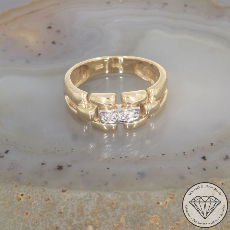 Wert 850 € Brillant Ring in 585er 14 K Gelbgold - 103841 