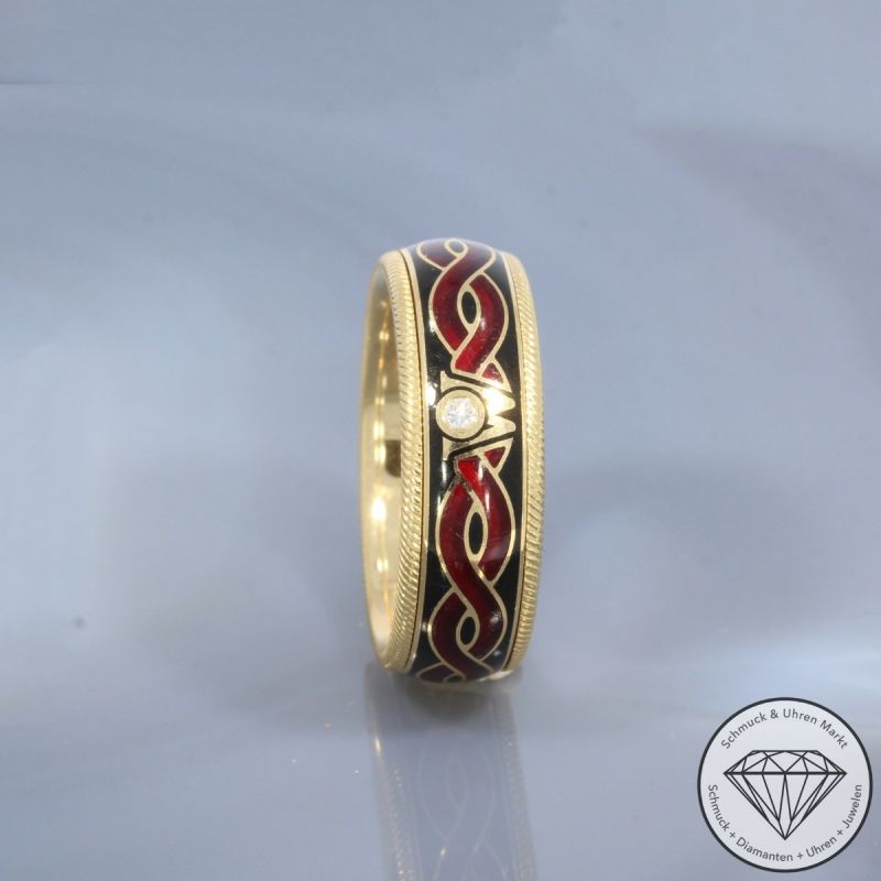 Wert 5750 € WELLENDORFF Solitär Brillant Dreh Ring in 750er 18 K Gelbgold - 103855