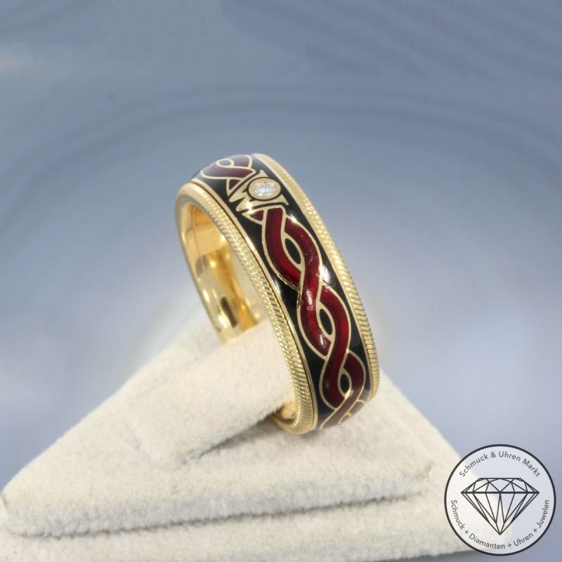Wert 5750 € WELLENDORFF Solitär Brillant Dreh Ring in 750er 18 K Gelbgold - 103855