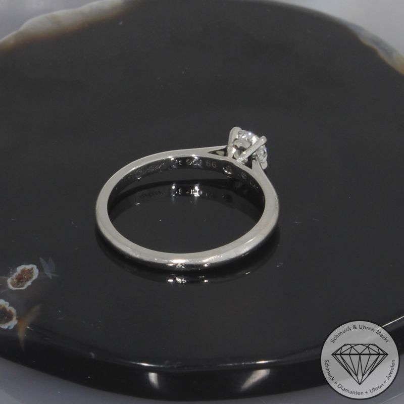Wert 4350 € CARTIER Solitär Brillant Ring (ca. 0,41 carat) in 950er Platin - 103857