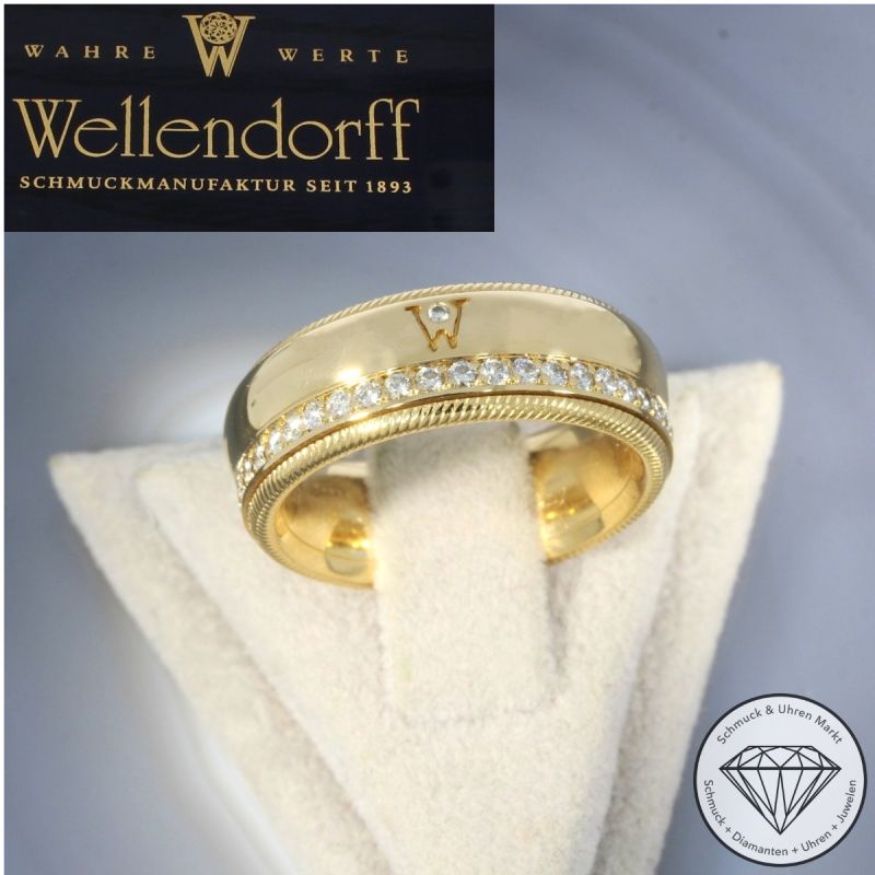 Wert 11600 € WELLENDORFF Brillant Venus Dreh Ring in 750er 18 K Gelbgold - 103860