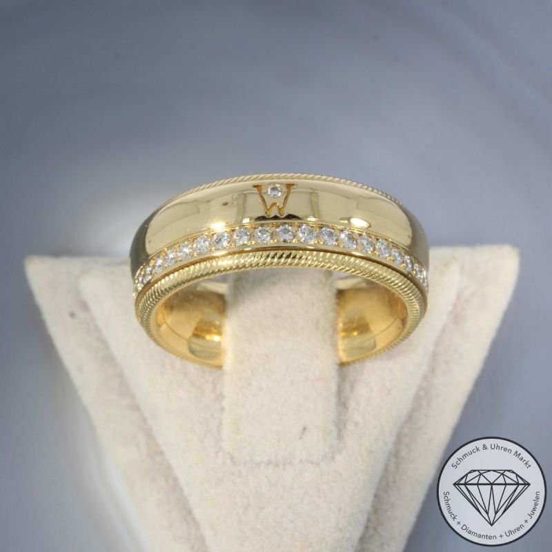 Wert 11600 € WELLENDORFF Brillant Venus Dreh Ring in 750er 18 K Gelbgold - 103860