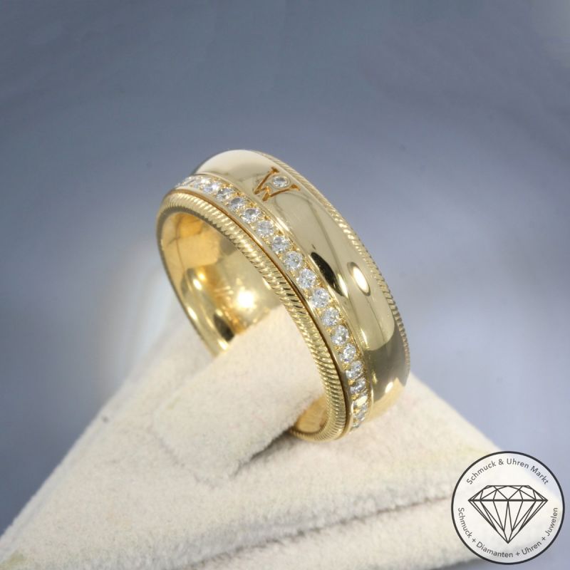 Wert 11600 € WELLENDORFF Brillant Venus Dreh Ring in 750er 18 K Gelbgold - 103860