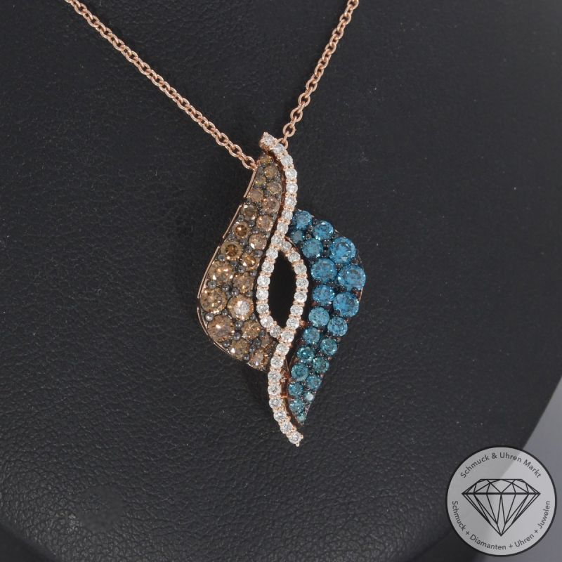 Wert 5590 € Brillant Anhänger (1,33 carat) in 585er 14 K Rosegold - 103871