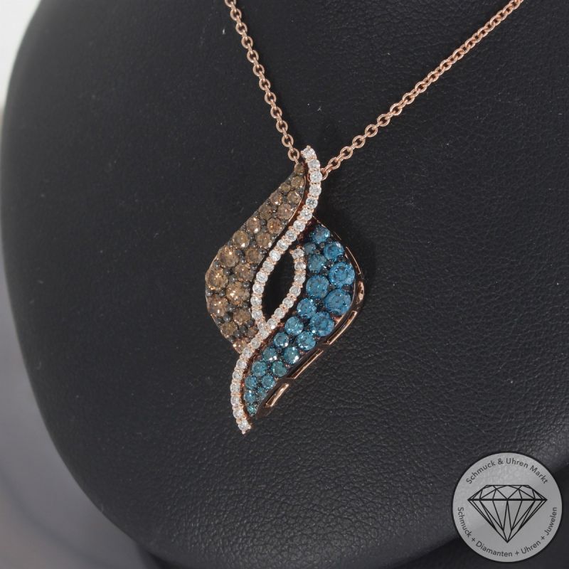 Wert 5590 € Brillant Anhänger (1,33 carat) in 585er 14 K Rosegold - 103871