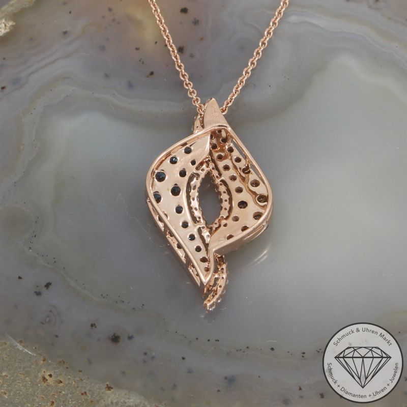 Wert 5590 € Brillant Anhänger (1,33 carat) in 585er 14 K Rosegold - 103871
